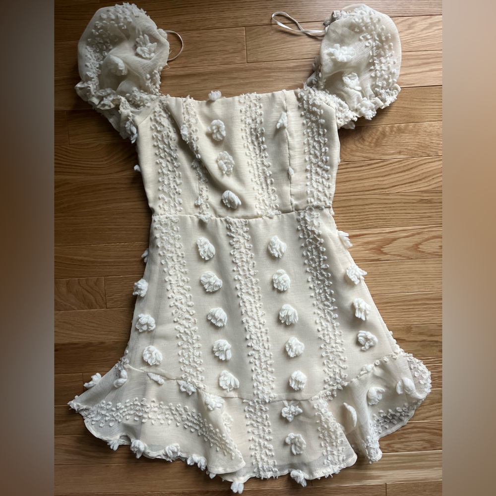 Cute beige mini dress